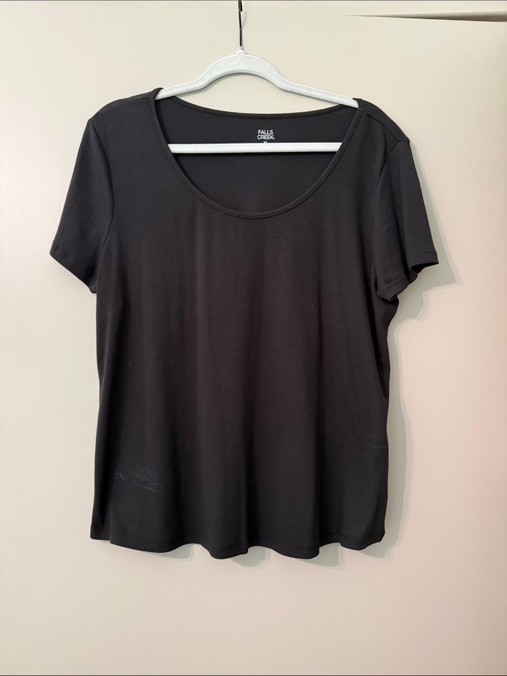 Falls Creek Black Scoop Neck Short Sleeve Tee